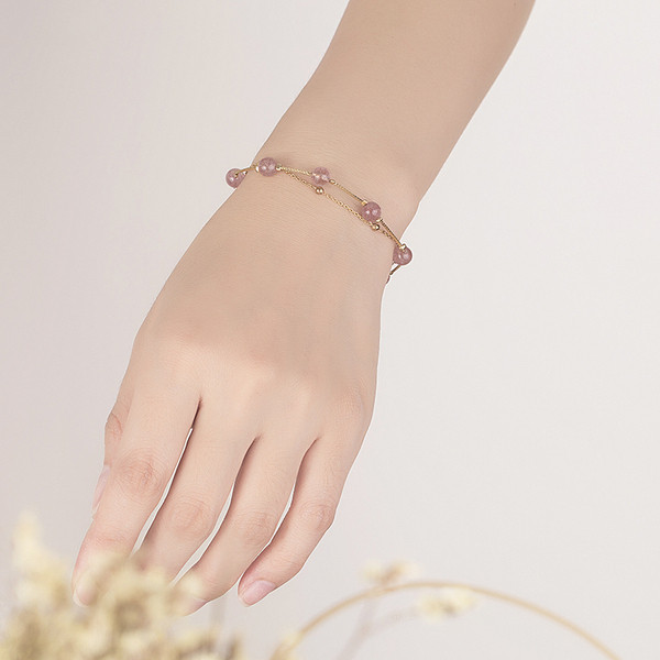 Bratara de dama moderna cu margele in doua culori