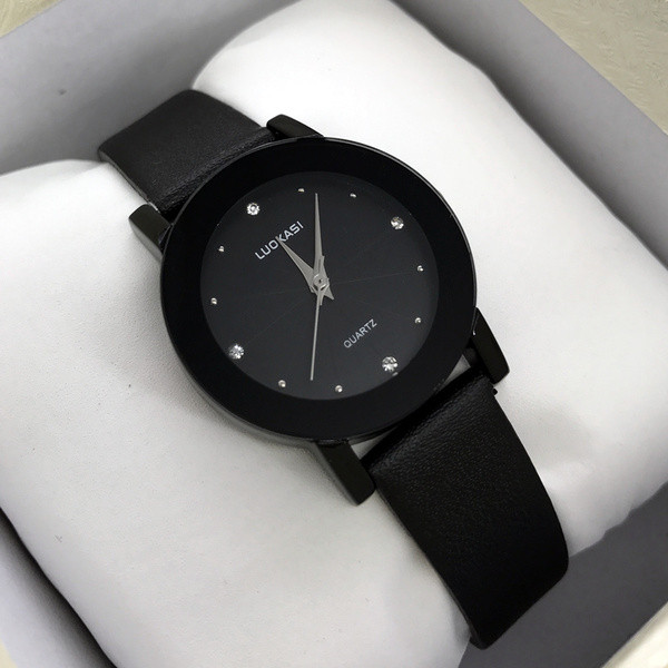 Ceas actual potrivit pentru bărbați și femei în alb-negru