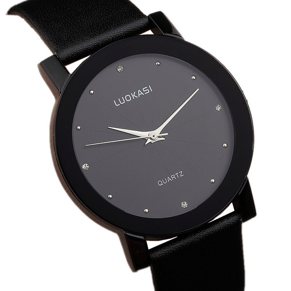 Ceas actual potrivit pentru bărbați și femei în alb-negru