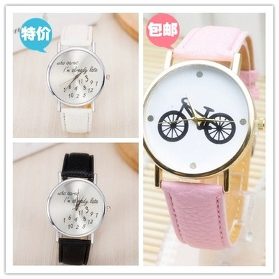 Σύγχρονη κυρία ρολόι με έναν οικολογικό δερμάτινο ιμάντα και πέτρες - μερικά μοντέλα