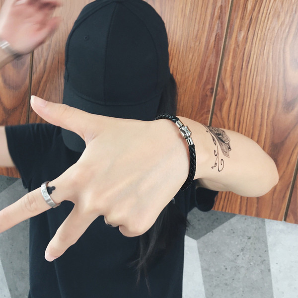 Brățară casual bărbătească din piele ecologică cu închizătoare metalică