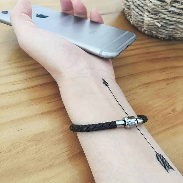 Brățară casual bărbătească din piele ecologică cu închizătoare metalică