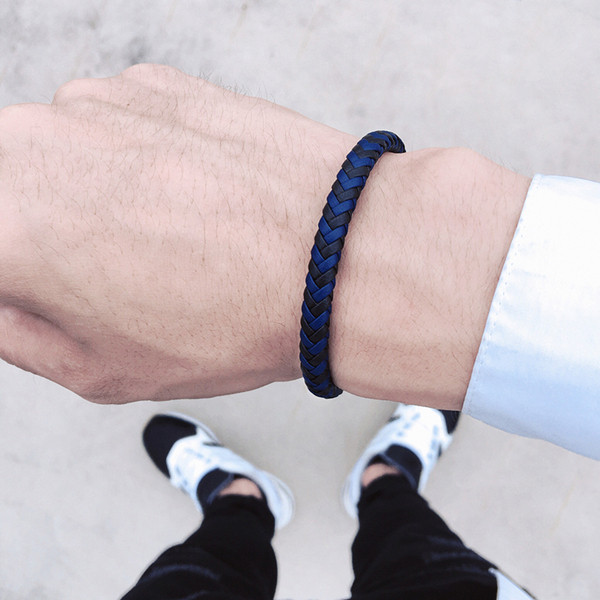 Bratara barbateasca simpla din piele ecologica