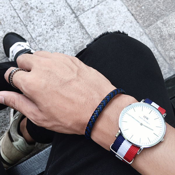 Bratara barbateasca simpla din piele ecologica