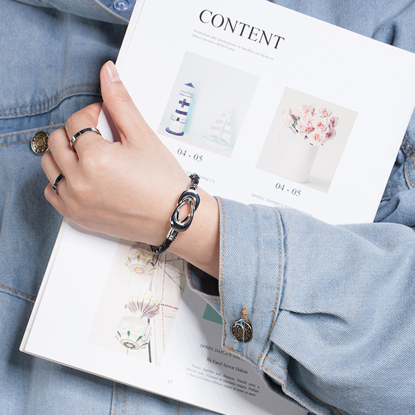 Brățară bărbătească elegantă cu nod de metal