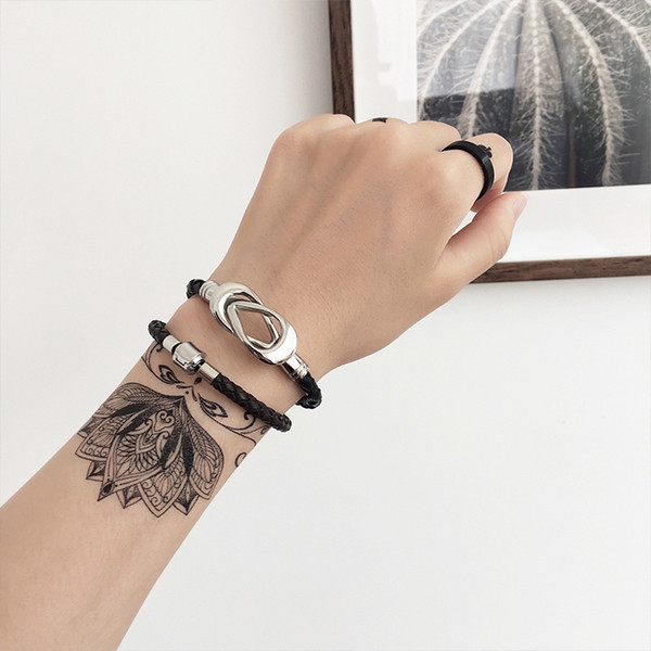 Brățară bărbătească elegantă cu nod de metal