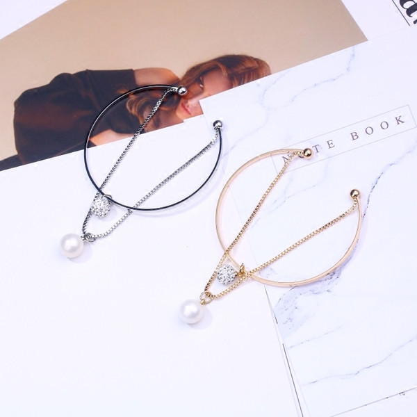 Κυρίες κομψό βραχιόλι με μενταγιόν σε δύο χρώματα