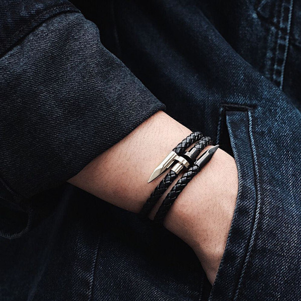 Ανδρικό βραχιόλι σε δύο χρώματα