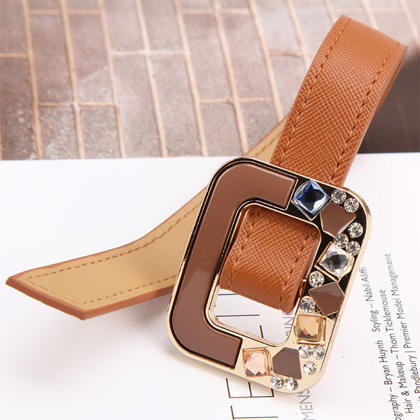 Bratara de dama din piele ecologica cu pietre decorative in trei culori