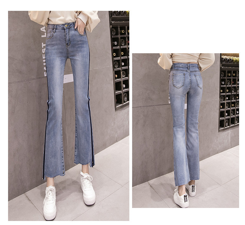 Modern női farmer világoskék színben