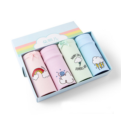 Set de patru lenjerie intima copii pentru fete in mai multe culori