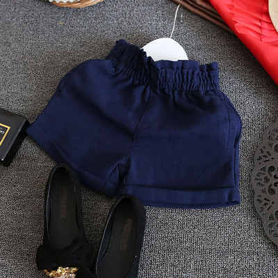 Καθημερινά σορτς παιδιών για κορίτσια με ελαστική μέση σε δύο χρώματα