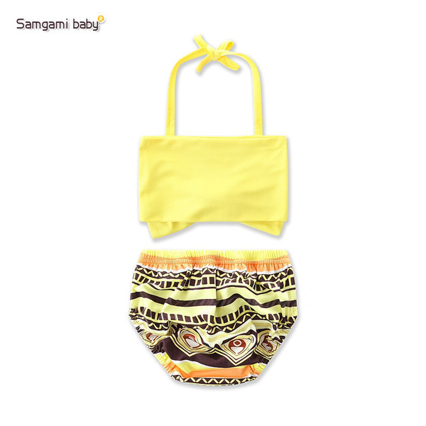 Costum de baie modern pentru copii din două părți cu element 3D