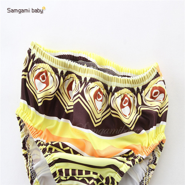 Costum de baie modern pentru copii din două părți cu element 3D