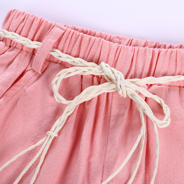 Pantaloni scurți moderni pentru copii cu buzunare și talie elastică în două culori