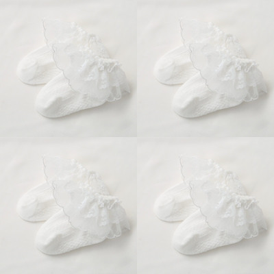 Σετ από τέσσερις κάλτσες με δαντέλες για κορίτσια