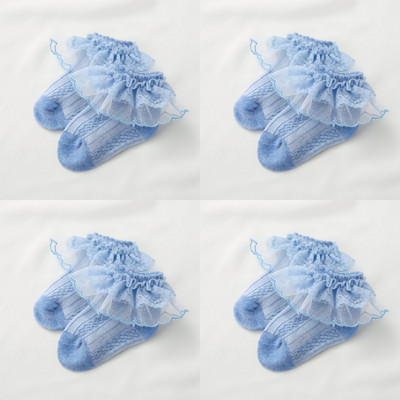 Σετ από τέσσερις κάλτσες με δαντέλες για κορίτσια