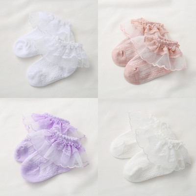 Σετ από τέσσερις κάλτσες με δαντέλες για κορίτσια