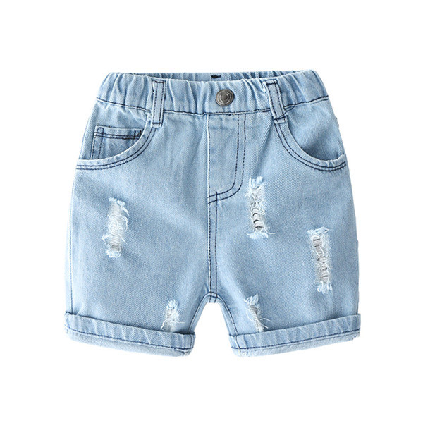 Pantaloni scurți din denim pentru băieți cu motive rupte