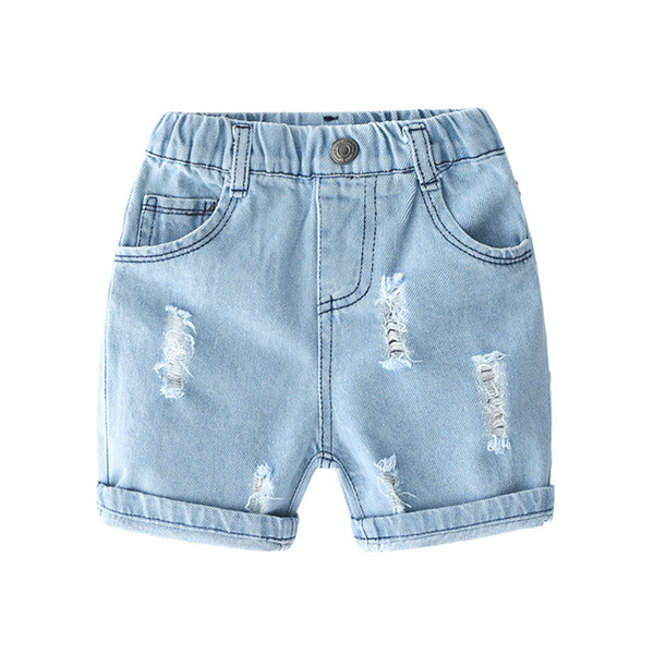 Pantaloni scurți din denim pentru băieți cu motive rupte