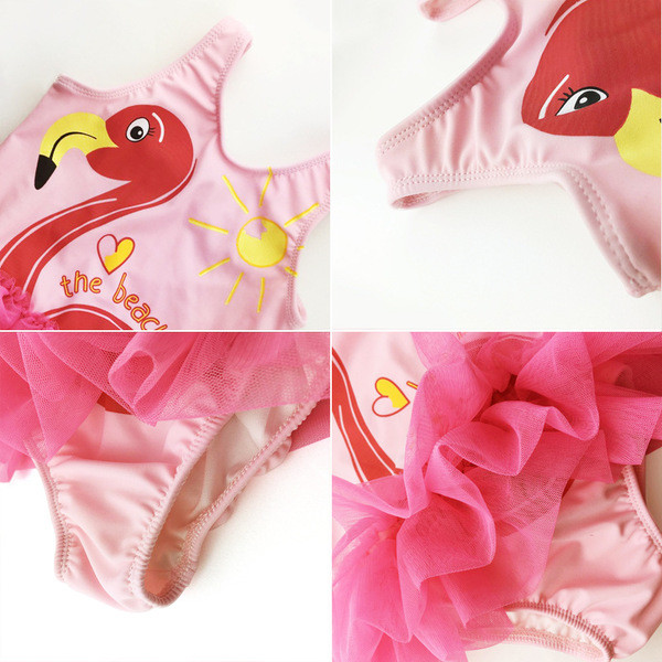 Gyermek teljes fürdőruha tüllel és rátéttel