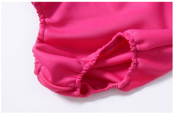 Costum de baie elegant pentru copii, în culoarea roz