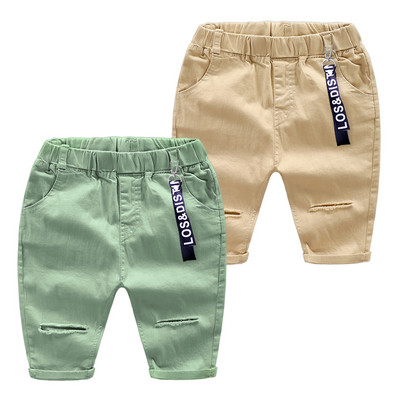Къси детски панталони в два цвята с надпис