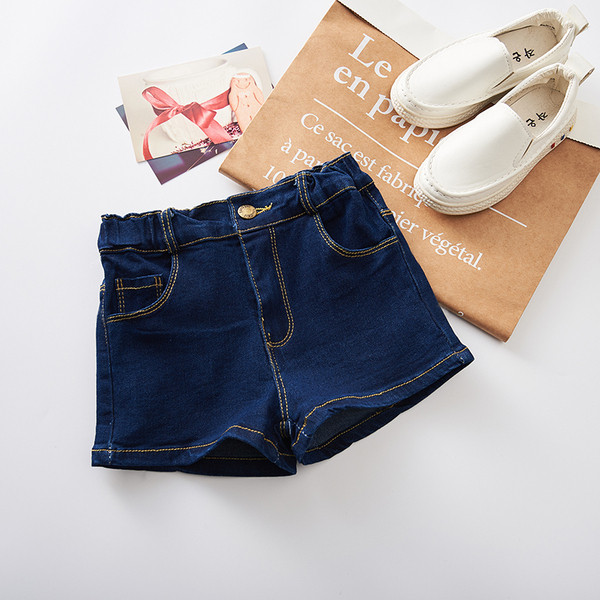 Pantaloni scurți din denim pentru fete de culoare închisă