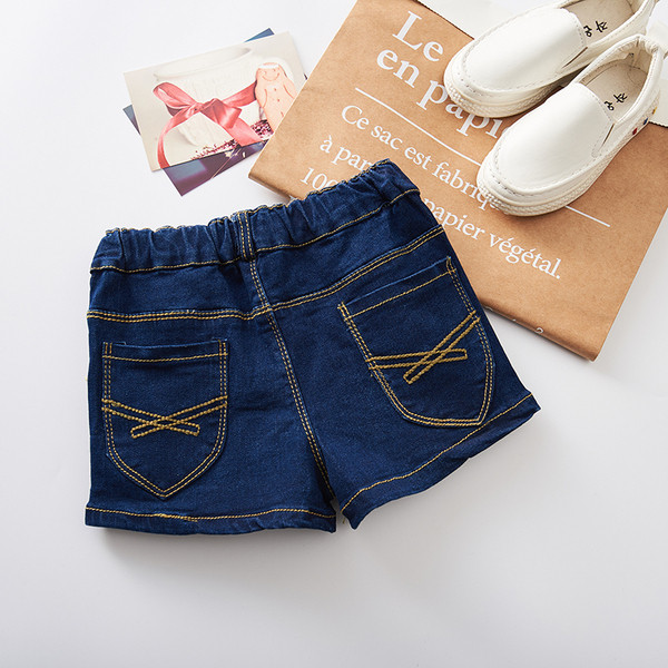 Pantaloni scurți din denim pentru fete de culoare închisă