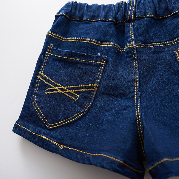 Pantaloni scurți din denim pentru fete de culoare închisă