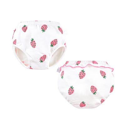 Памучно детско бельо за момичета в бял цвят с различни десени