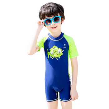 Модерен детски бански костюм с апликация