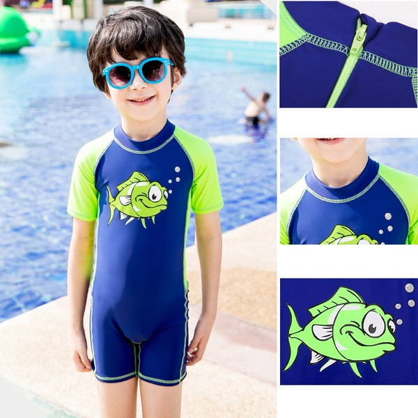 Costum de baie pentru copii modern cu aplicatie