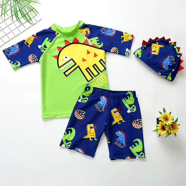 Costum de baie pentru copii modern pentru băieți în trei părți