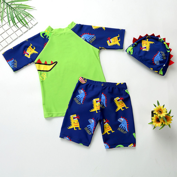 Costum de baie pentru copii modern pentru băieți în trei părți