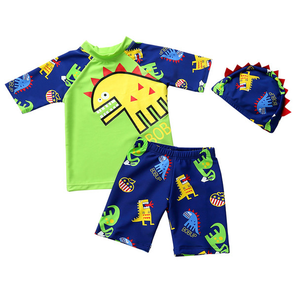 Costum de baie pentru copii modern pentru băieți în trei părți