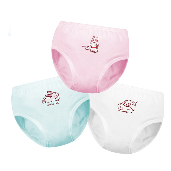 Set trei lenjerie intimă pentru copii cu aplicație pentru fete