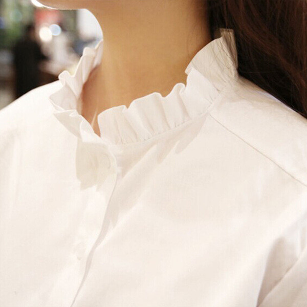 Stílusos, fehér, hosszú ujjú női ing