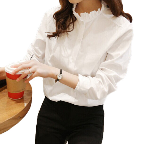 Stílusos, fehér, hosszú ujjú női ing