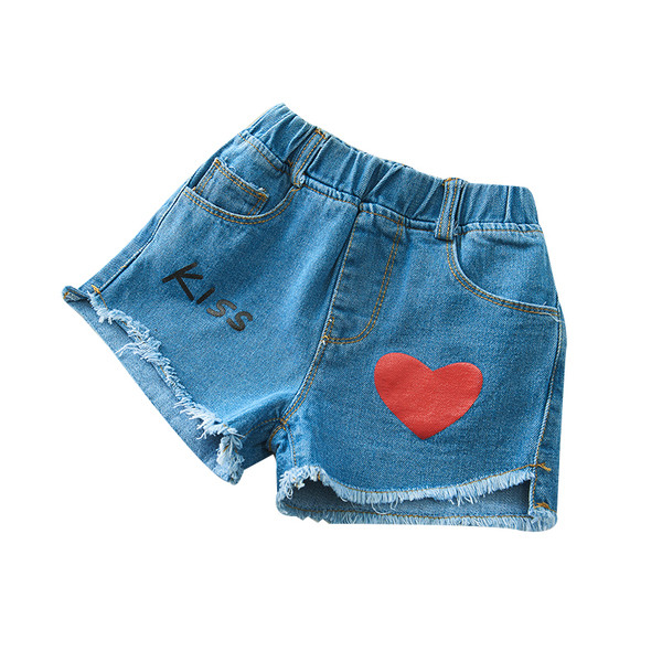 Blugi moderni pentru copii scurti pentru fete cu aplicatie colorata