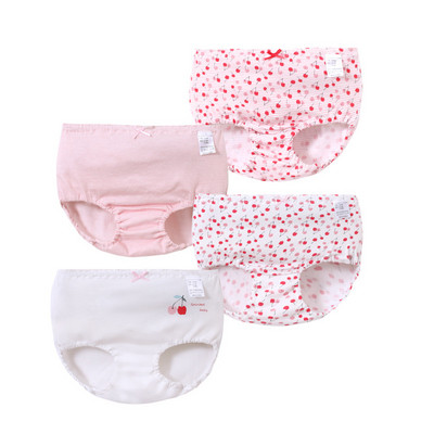 Σετ τεσσάρων τεμαχίων παιδικού βαμβακερού εσώρουχου για κορίτσια σε διαφορετικά χρώματα