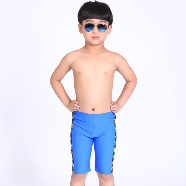 Costum de baie modern pentru copii in albastru pentru baieti