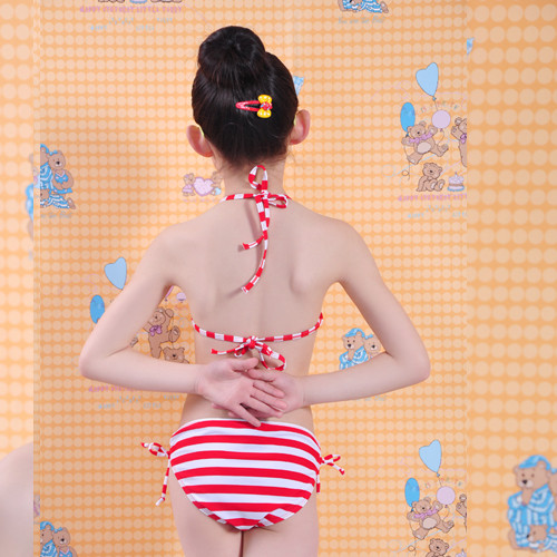 Costum de baie pentru copii în dungi în două părți în mai multe culori