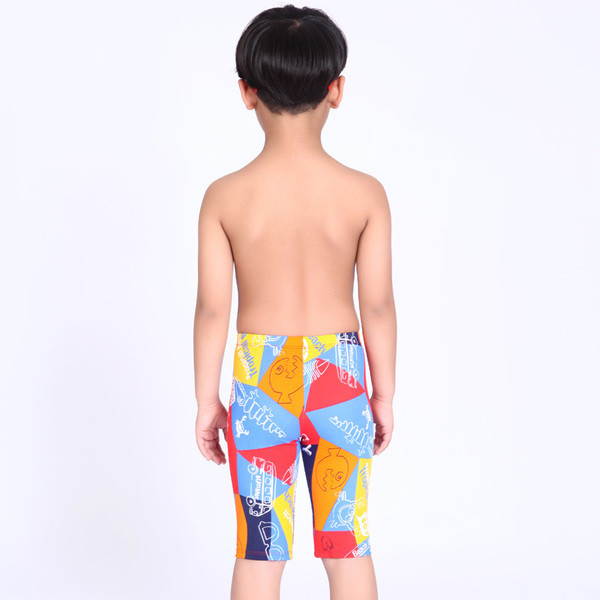 Costum de baie colorat pentru baieti in doua culori