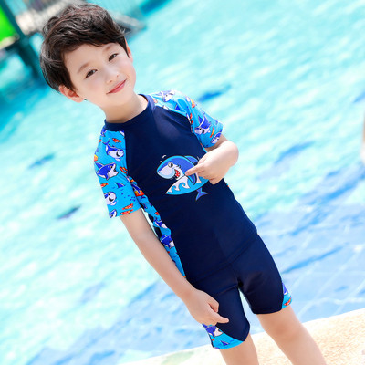 Модерен детски бански костюм от две части за момчета