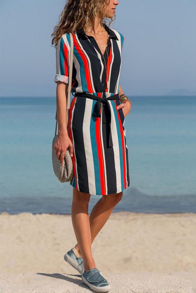 Camasa eleganta tip rochie de dama in trei culori