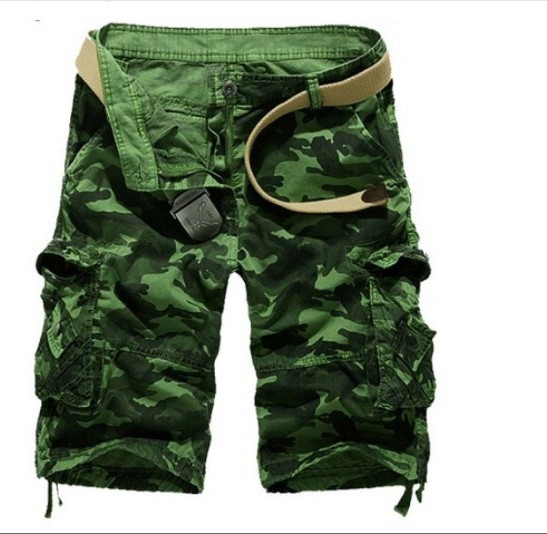 Pantaloni scurți casual pentru bărbați cu model de camuflaj în mai multe culori
