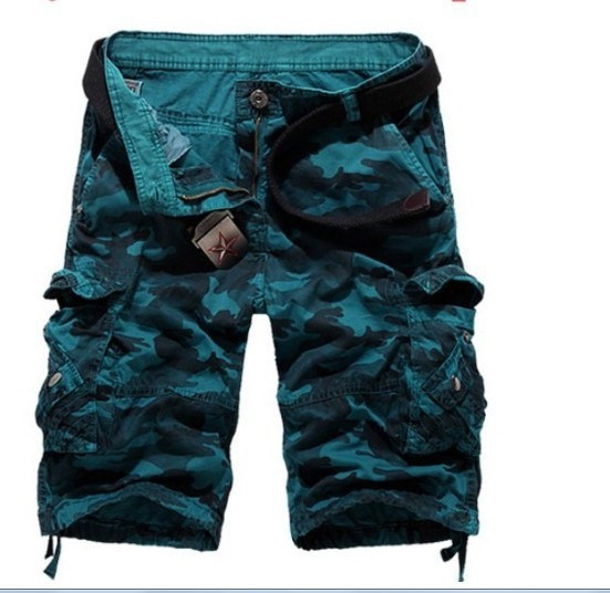 Pantaloni scurți casual pentru bărbați cu model de camuflaj în mai multe culori