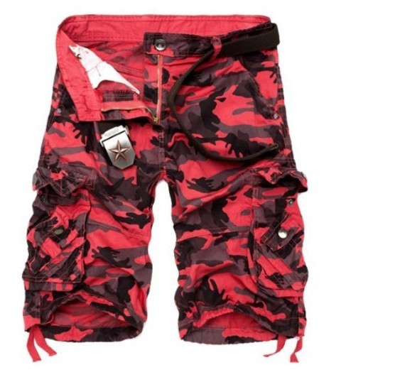 Pantaloni scurți casual pentru bărbați cu model de camuflaj în mai multe culori