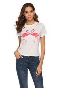 Tricou casual dama alb cu aplicatie